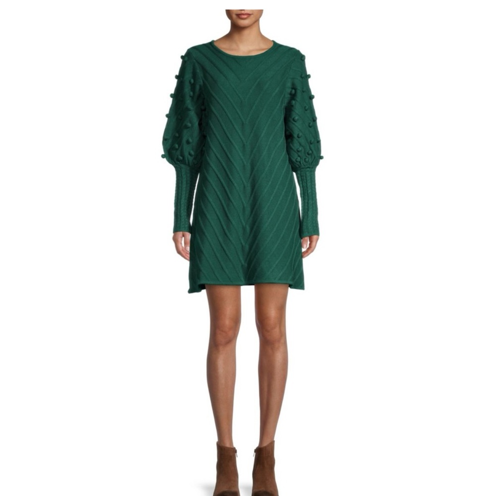 AVANTLOOK puff-sleeve knit dress L